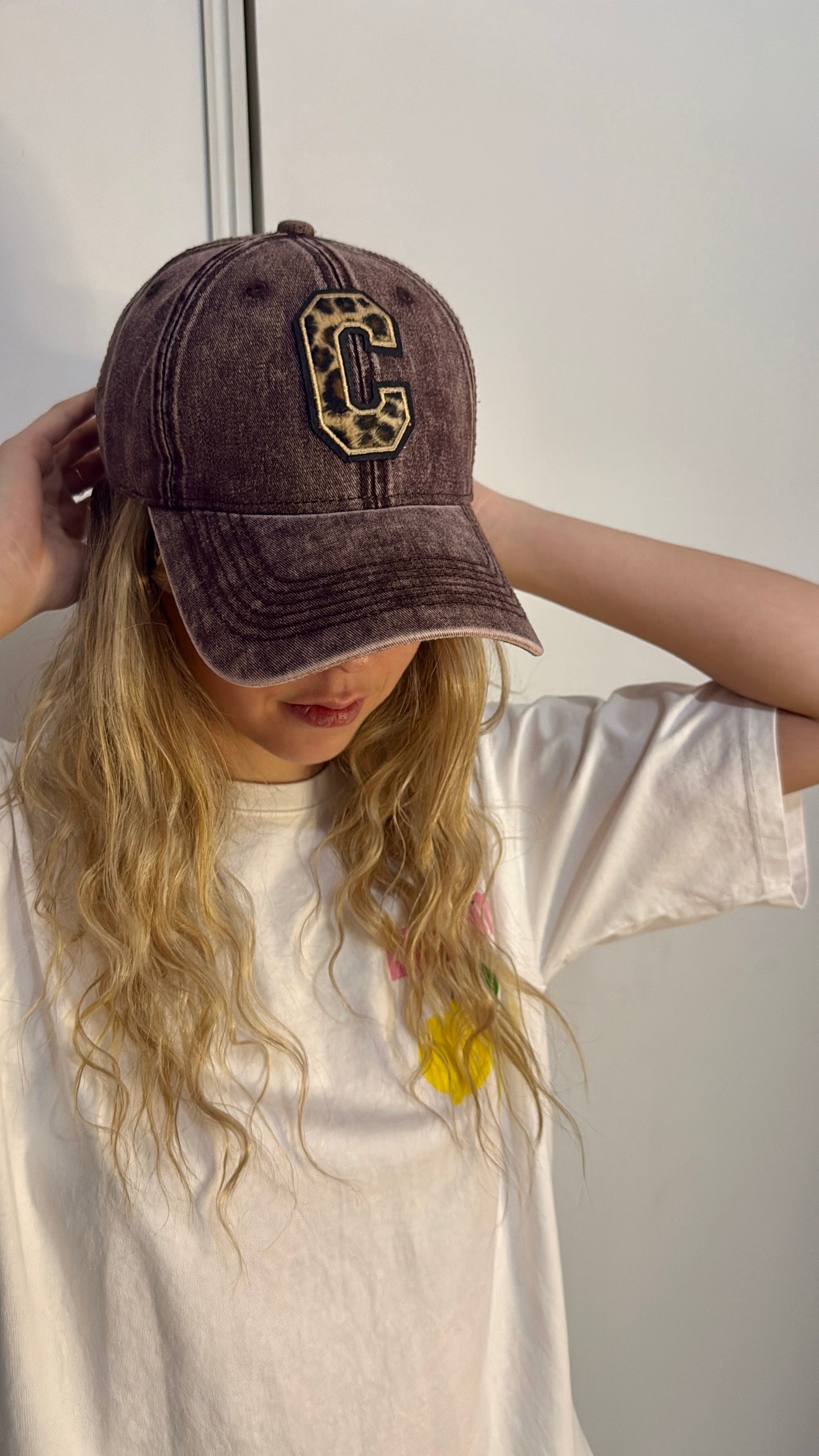 Casquette "C" - Noir & motif Léopard