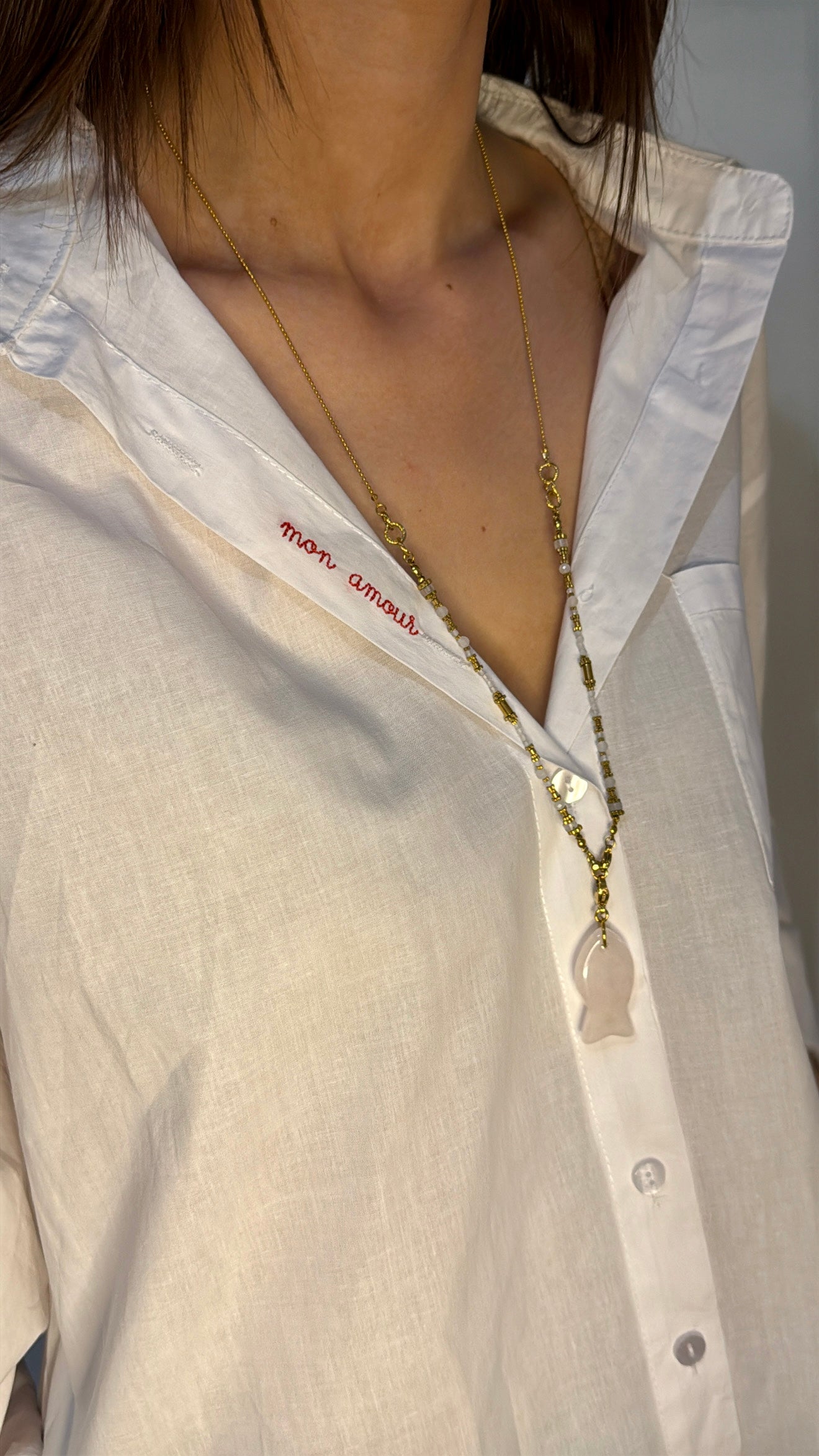 Chemise "Mon Amour" - Blanc