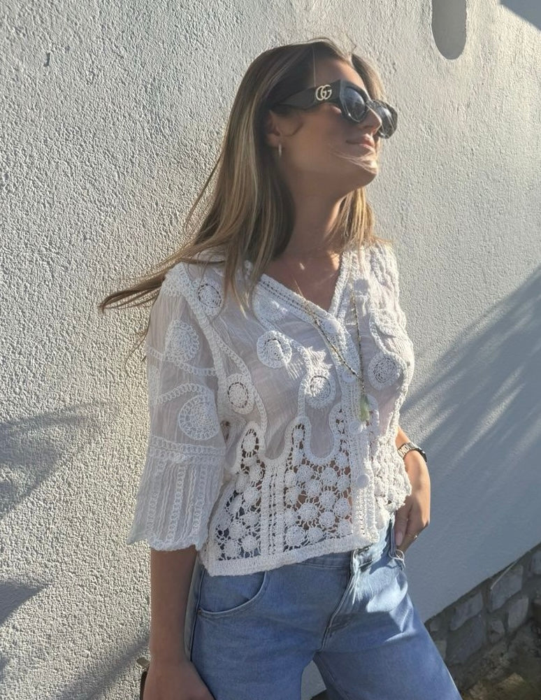 Chemise effet "bohème"