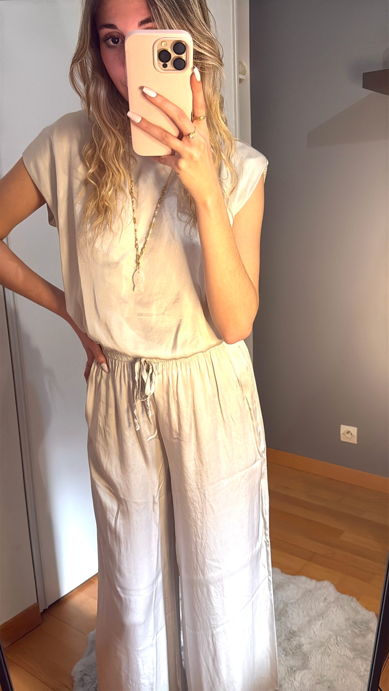 Ensemble "Ambre" - Bleu/Blanc