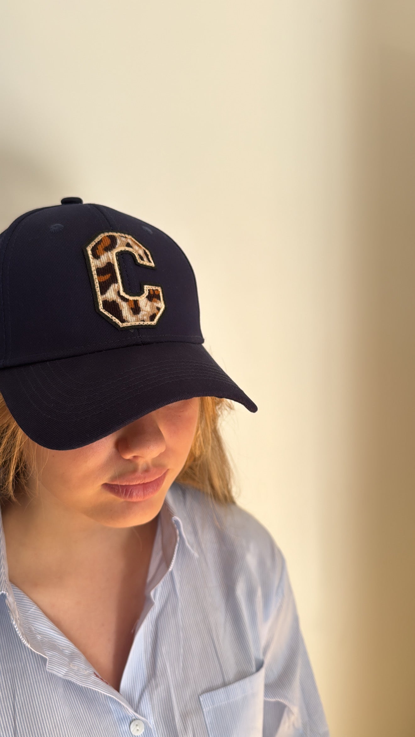 Casquette "C" Léopard - Bleu foncé