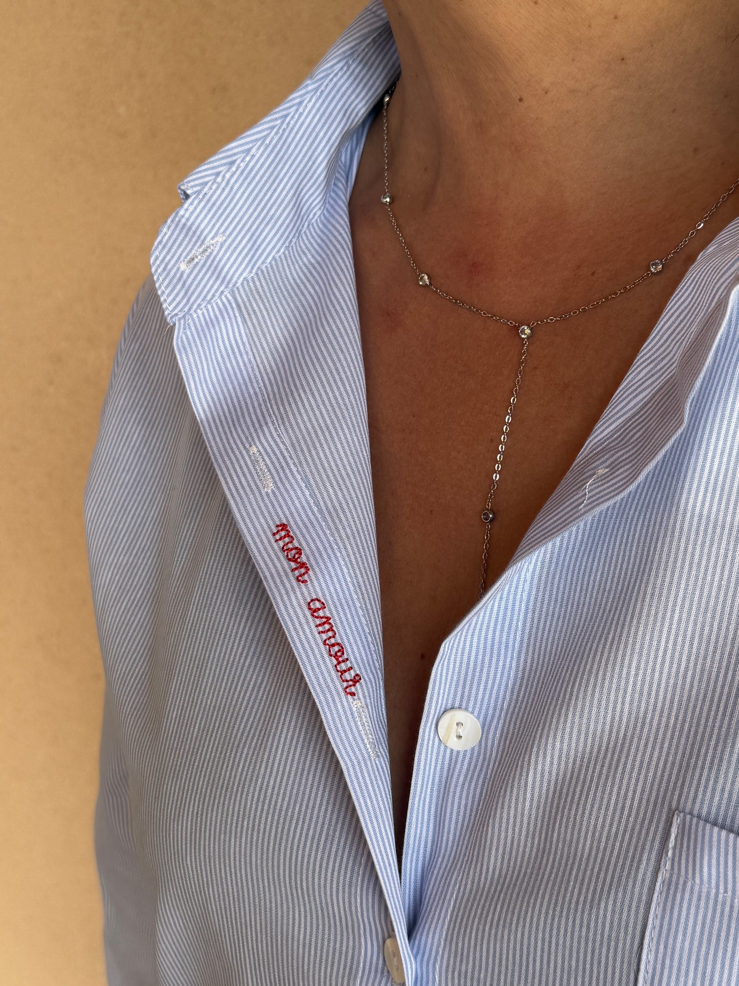 Chemise " Mon Amour" - à rayures