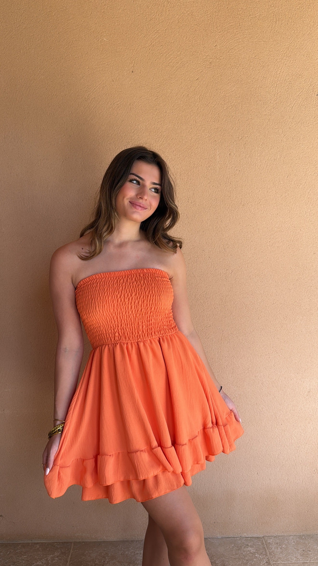 Robe short " Hoana" - Orange
