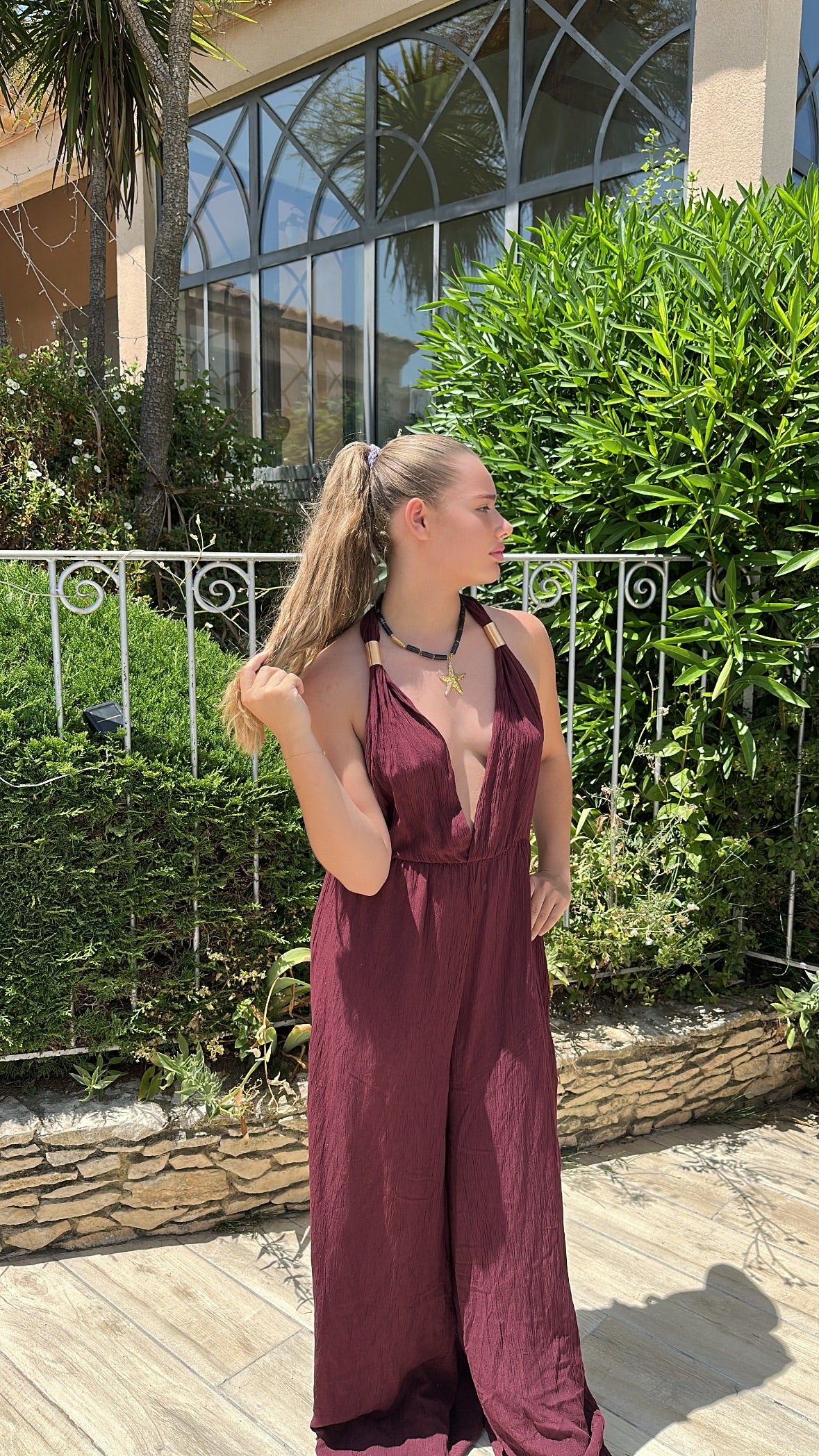 Combinaison " Ninette " - Bordeau