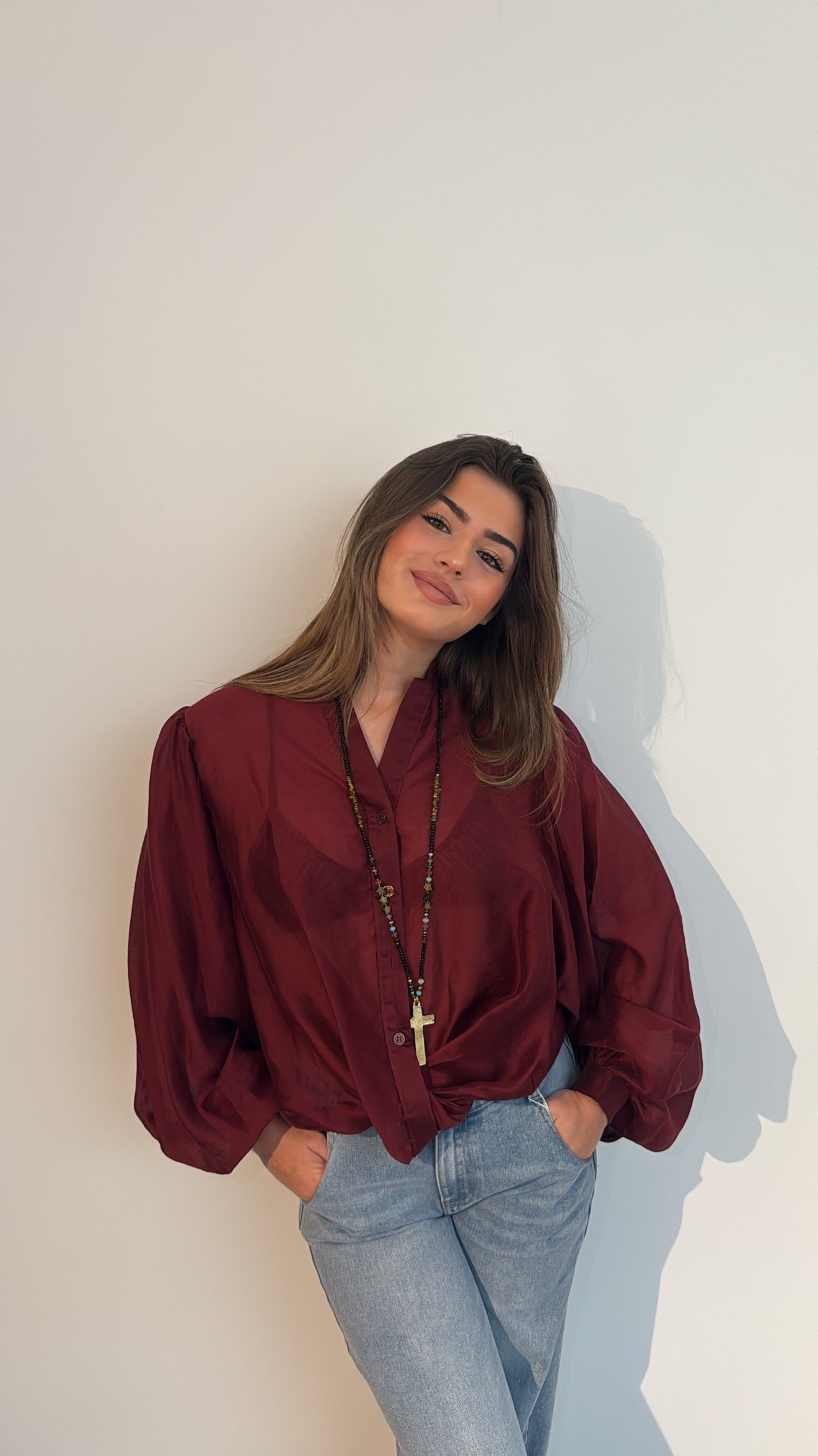 Chemise " nina" - Bordeaux