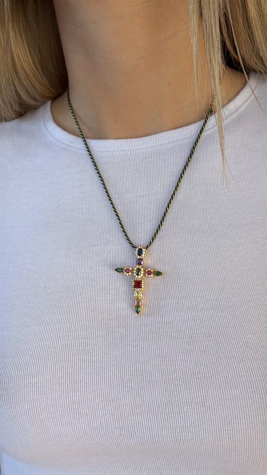 Collier " croix éclat"