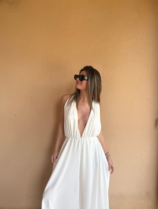 Robe longue "Iséa" - Blanc