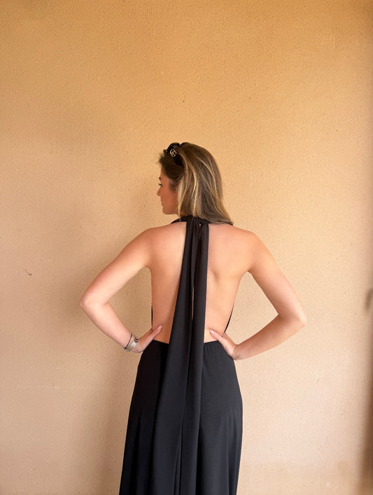 Robe longue " Iséa" - Noir