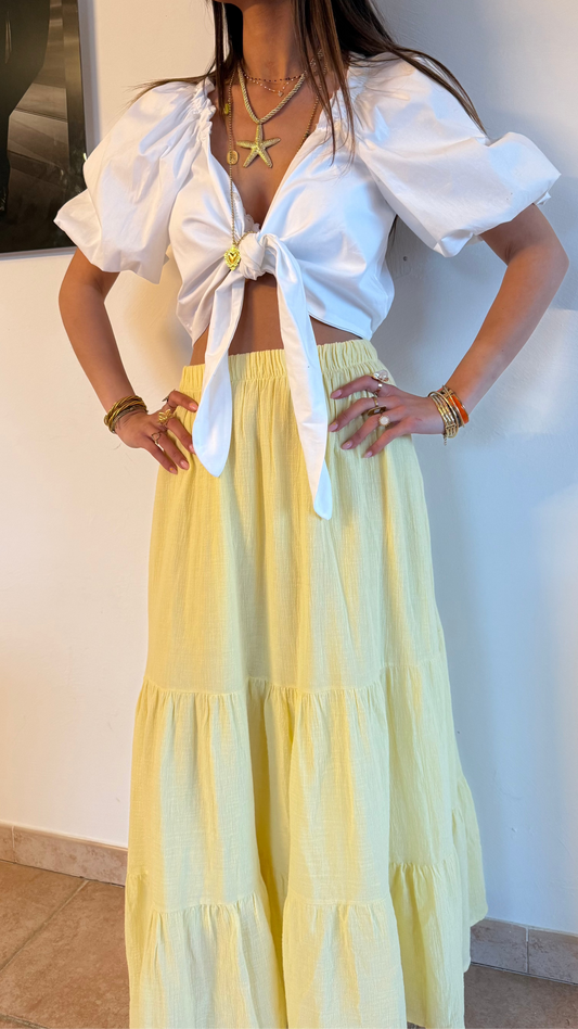 Jupe longue " Giulietta"/ Jaune