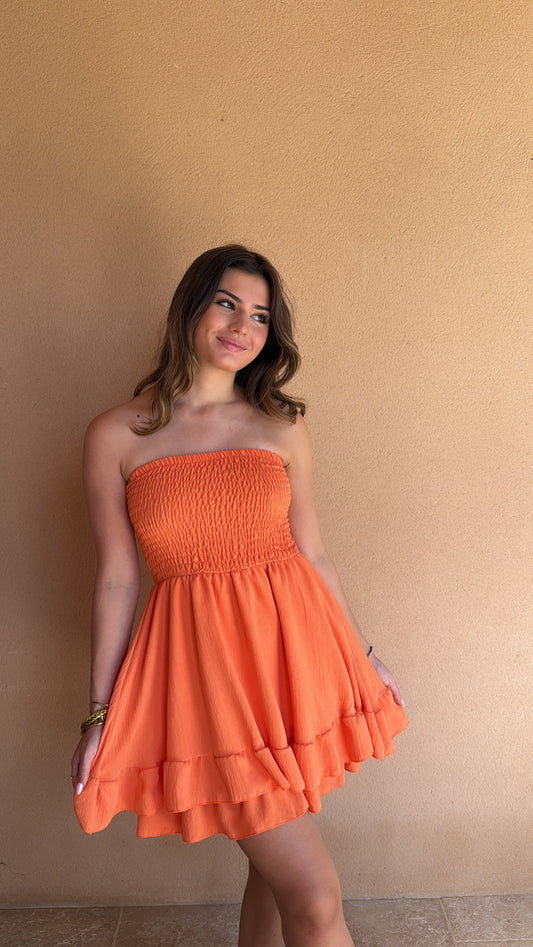 Robe short " Hoana" - Orange
