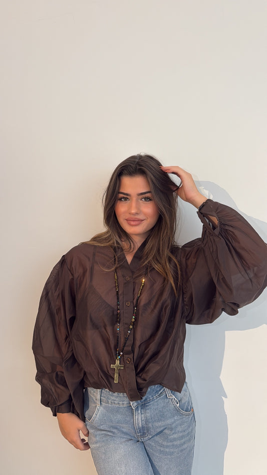 Chemise "nina" - marron