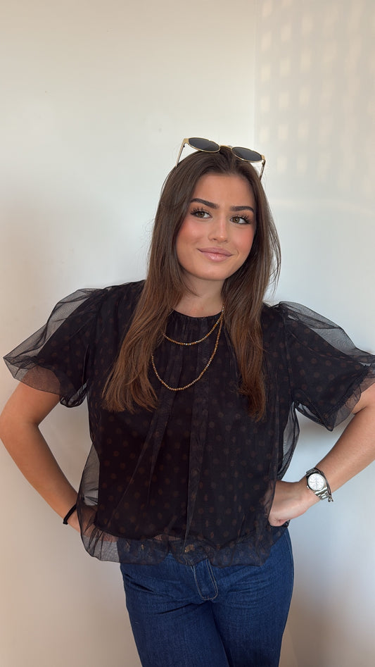 Haut à pois «  Margaux »