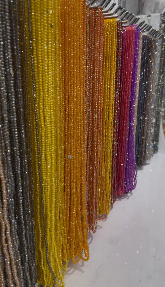 Collier long perles fines scintillantes